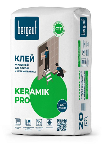 Клей для плитки Bergauf Keramik Pro , 20 кг купить в СОМ