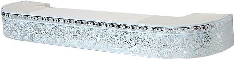 Карниз Ажур белый/серебро 180см 3-рядный 70мм купить в СОМ