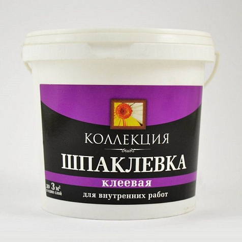 Шпаклевка клеевая ИЖ КОЛЛЕКЦИЯ, для внутренних работ, 0.8 кг купить в СОМ