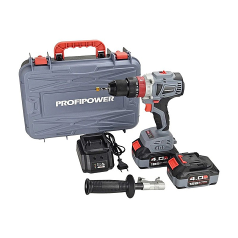 Шуруповерт ProfiPower MKDHP-20V, 20В, Li-ion, 4.0 А/ч, ударный, бесщеточный купить в СОМ