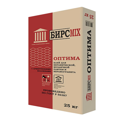 Клей для плитки БИРСMIX ОПТИМА , 25 кг купить в СОМ