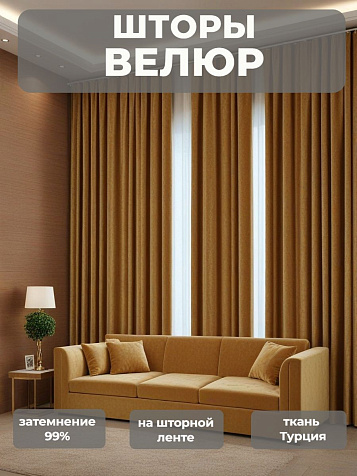 Портьера Legrand Велюр 150х260см светло-коричневая купить в СОМ