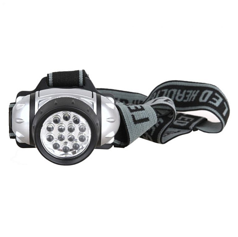 Фонарь налобный Ultraflash LED5352, 14 светодиодов, 3xR03, серебро купить в СОМ