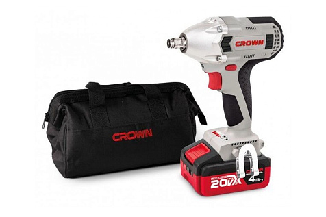 Гайковерт аккумуляторный ударный Crown CT22015HX4 TB, 20В, Li-ion, 4.0А/ч, 320 Нм купить в СОМ