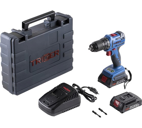 Шуруповерт TRIGGER 20111, 18В, Li-ion, 2.0 А/ч, бесщеточный купить в СОМ