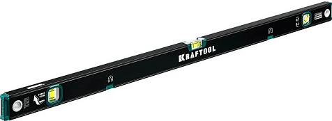 Уровень KRAFTOOL, магнитный, фрезерованный, 3 глазка, 1200 мм купить в СОМ