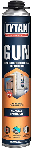 Пена монтажная профессиональная Tytan GUN, всесезонная, 750мл купить в СОМ