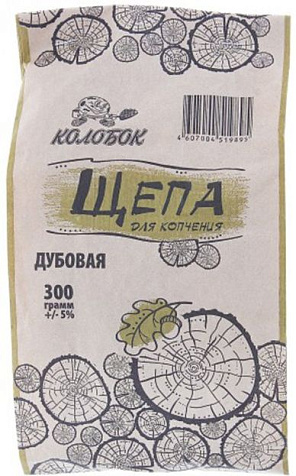 Щепа для копчения КОЛОБОК Дуб 300гр. купить в СОМ