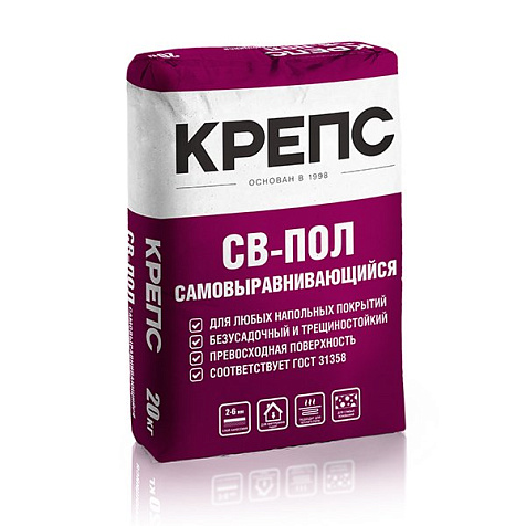 Ровнитель для пола Крепс СВ-пол, 20 кг купить в СОМ