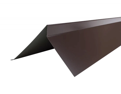 Планка торцевая Шинглас, коричневая RAL8017, 85х25х85х8х8х2000мм купить в СОМ