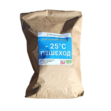 Реагент антигололедный, 25кг купить в СОМ
