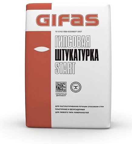 Штукатурка гипсовая Гифас Старт, 25 кг купить в СОМ
