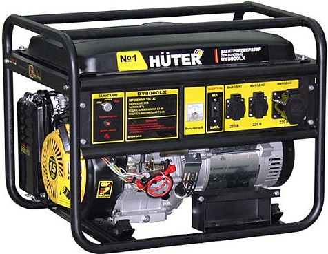 Генератор бензиновый Huter DY8000LХ, 6500 Вт купить в СОМ