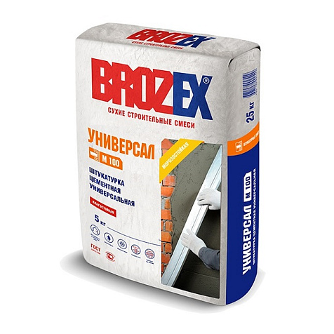 Штукатурка цементная Brozex М 100 ,5 кг купить в СОМ