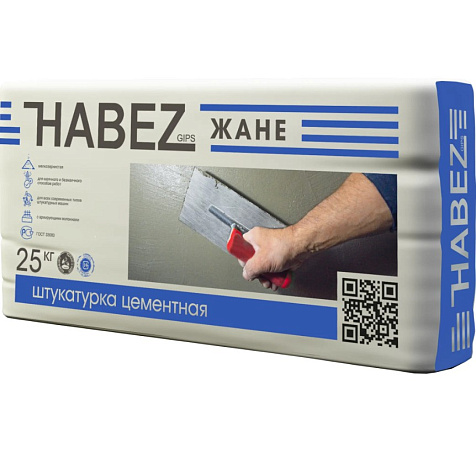 Штукатурка цементная HABEZ Жане, 25 кг купить в СОМ