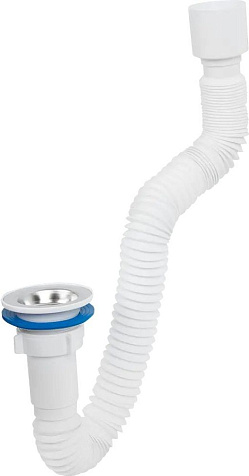 Гофросифон для мойки AquaKratos 1 1/2 х40/50 L=0.85 м, винт 80 мм купить в СОМ