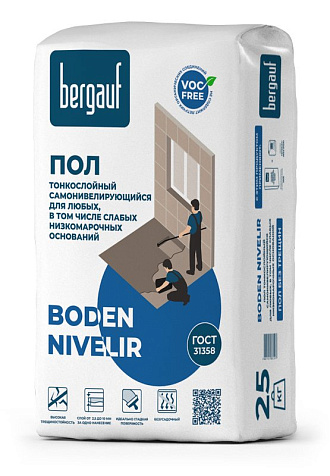 Наливной пол Bergauf Boden Nivelir, 25 кг купить в СОМ