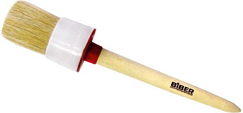 Кисть BIBER Стандарт, круглая, натуральная щетина, 30мм купить в СОМ