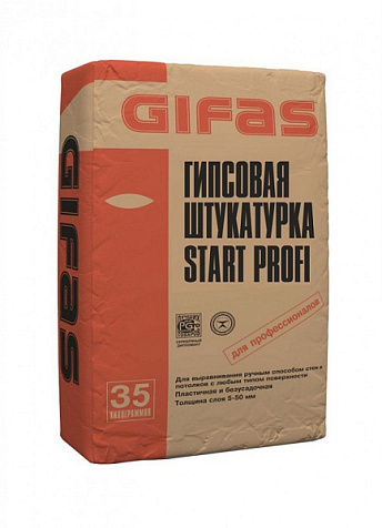 Штукатурка гипсовая Gifas Start Profi, 35 кг купить в СОМ