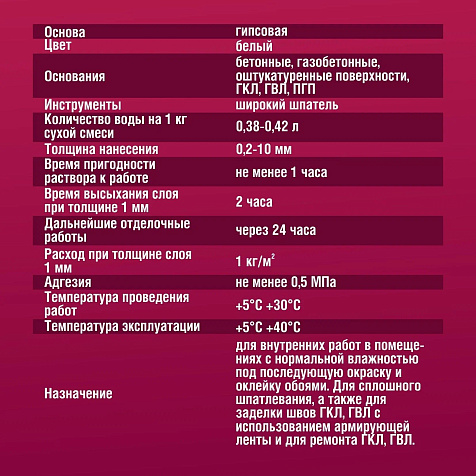 Шпатлевка гипсовая БОЛАРС БАЗОВАЯ, 3 кг купить в СОМ