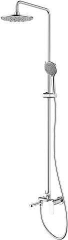 Система душевая Azario Florida Round AZ-WSA654233C, смеситель, тропический душ, хром купить в СОМ