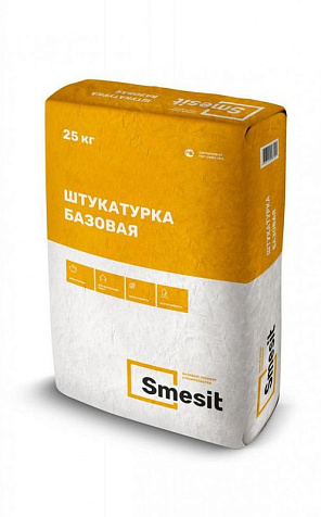 Штукатурка цементная Smesit базовая ,25 кг купить в СОМ