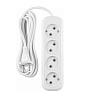 Удлинитель 4 гн, 5 м, БЗ, 10А IP20 белый OPE-S-04-500-X-2x1 ОНЛАЙТ купить в СОМ