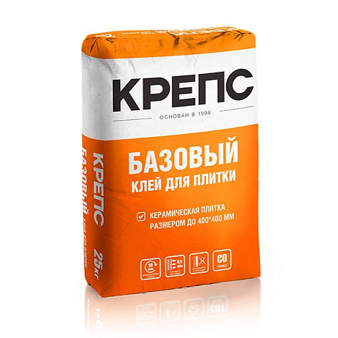 Клей для плитки Крепс Базовый , 25 кг купить в СОМ