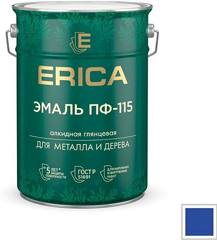 Эмаль ПФ-115 Erica, синяя, 5.5 кг купить в СОМ