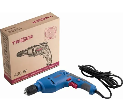 Дрель безударная TRIGGER 20016, 450Вт  купить в СОМ