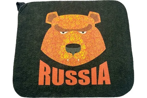 Коврик для бани RUSSIA Медведь 40х50см Бацькина баня купить в СОМ