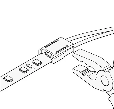 Коннекторы прокалывающие 3pin с проводом для гибкого соедин. или подкл. Светод. ленты MIX 8мм (2 шт) купить в СОМ