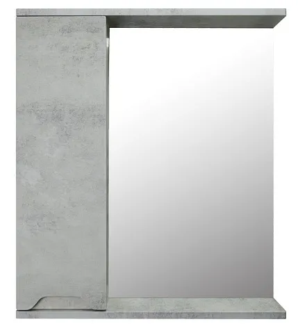Зеркало-шкаф Loranto Florena 60, светлый бетон, левый купить в СОМ