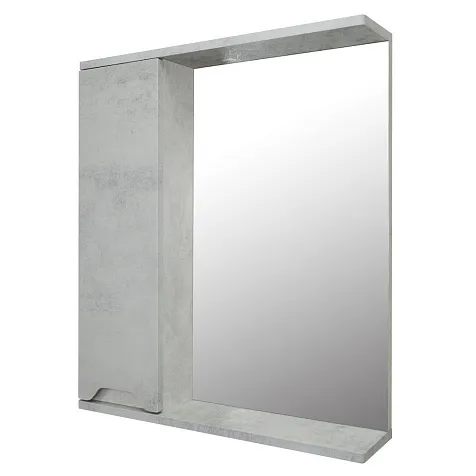 Зеркало-шкаф Loranto Florena 60, светлый бетон, левый купить в СОМ