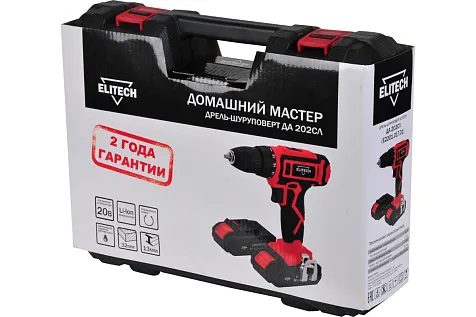 Шуруповерт Elitech ДА 202СЛ, 20.8В, Li-ion, 1.7 А/ч купить в СОМ