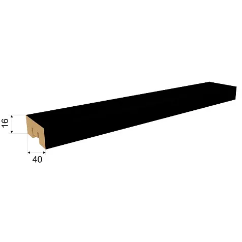 Интерьерная рейка МДФ Бриона Black Edition, 2700х16х40мм купить в СОМ