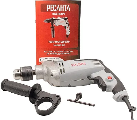 Дрель ударная РЕСАНТА ДУ-15/950М, 950 Вт купить в СОМ