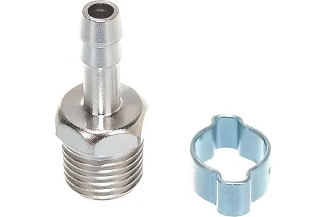 Соединитель Fubag, наружная резьба 1/4", елочка 6мм, с обжимным кольцом, 2шт купить в СОМ
