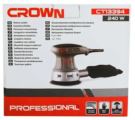 Машина шлифовальная эксцентриковая CROWN CT13394 купить в СОМ